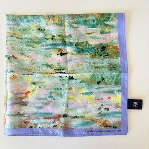 The Met Store Scarves & Wraps Monet Bridge and Water Lilies Silk Neckerchief